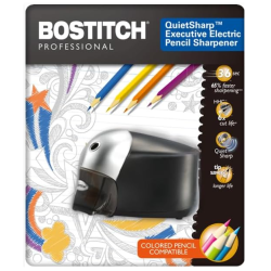 Bostitch QuietSharp Executive Electric Pencil Sharpener, Black